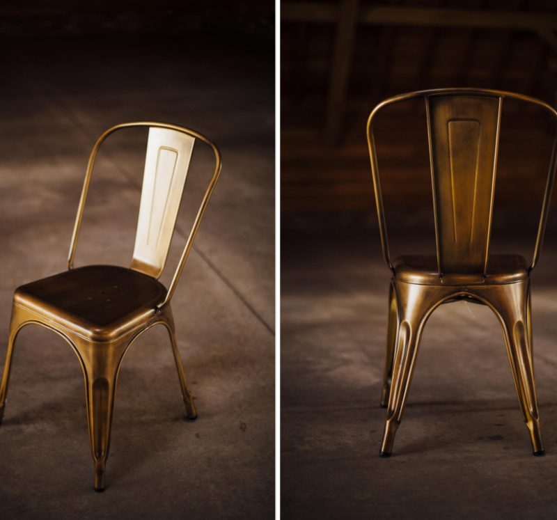 Stoel Tolix Metaal Goud