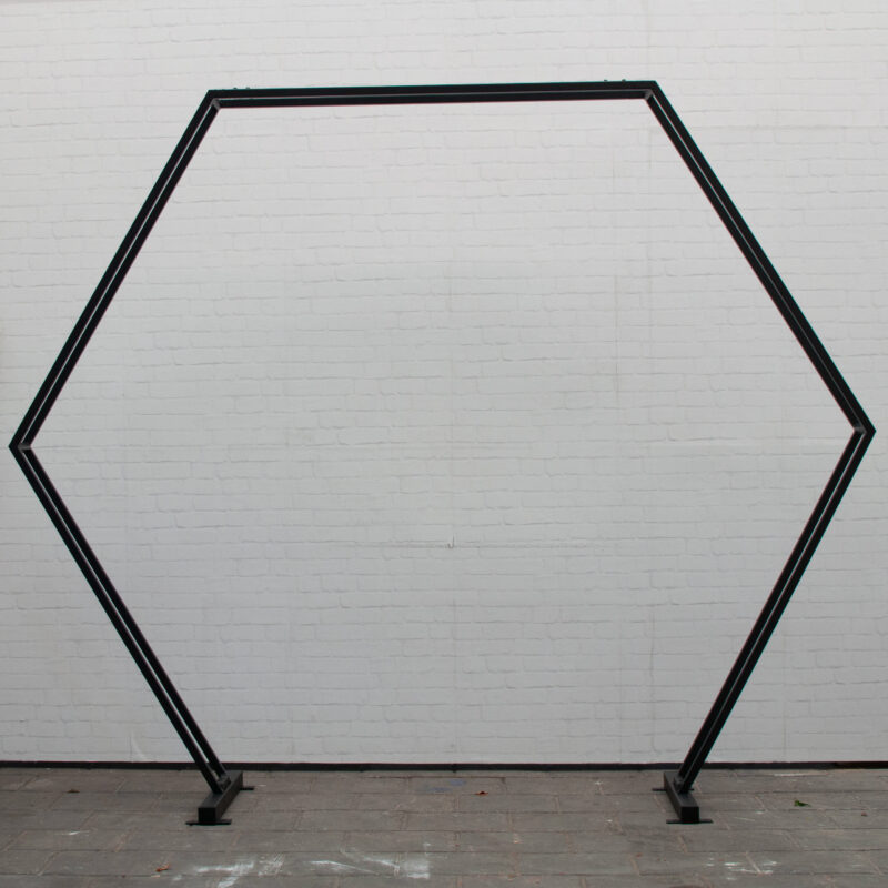 Backdrop hexagon zwart