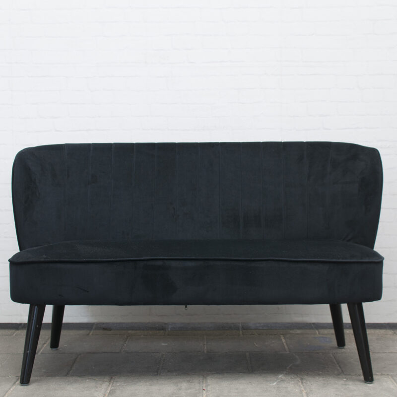 Bankje velvet zwart