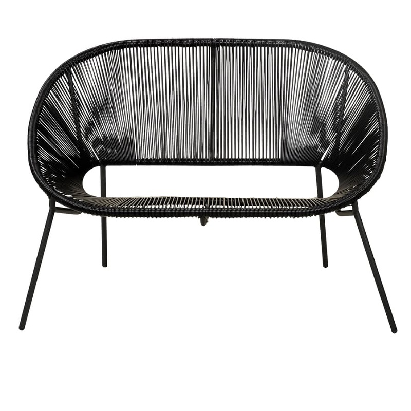 Bankje draad zwart 2