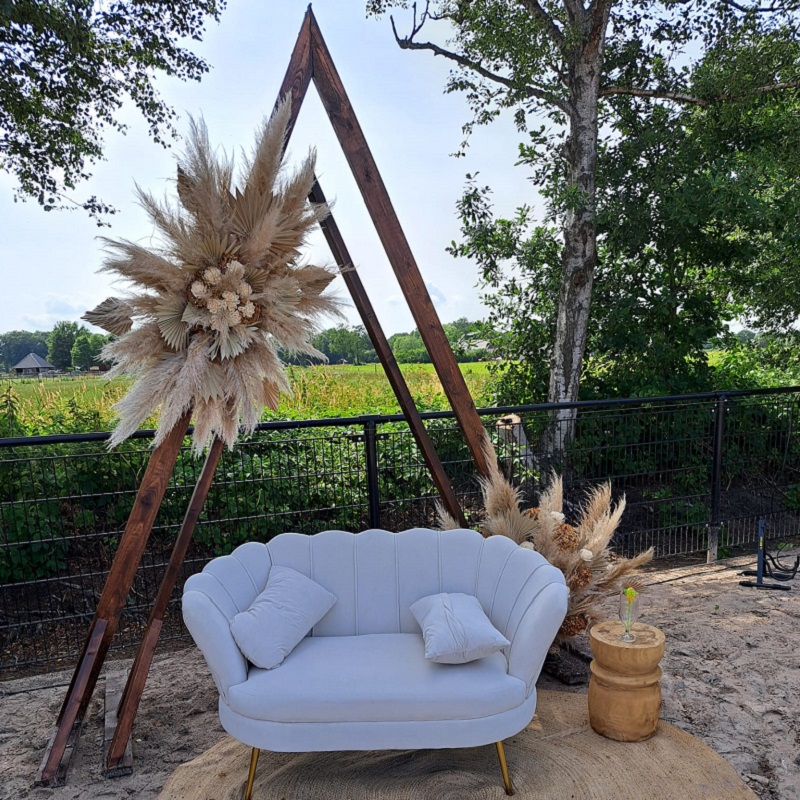 Bankje schelp crème