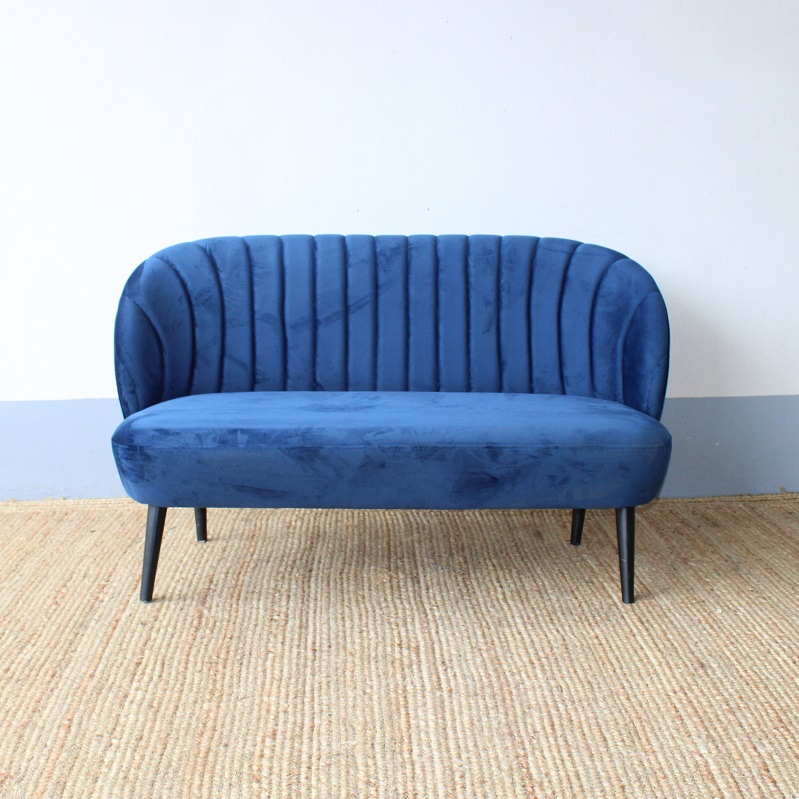 Bankje velvet donkerblauw