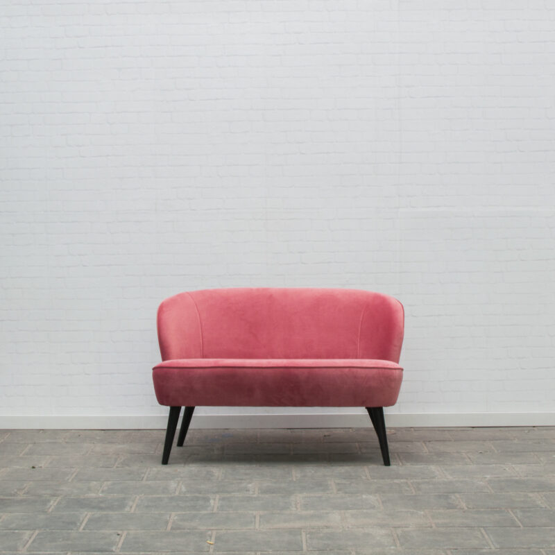 Bankje Velvet Roze