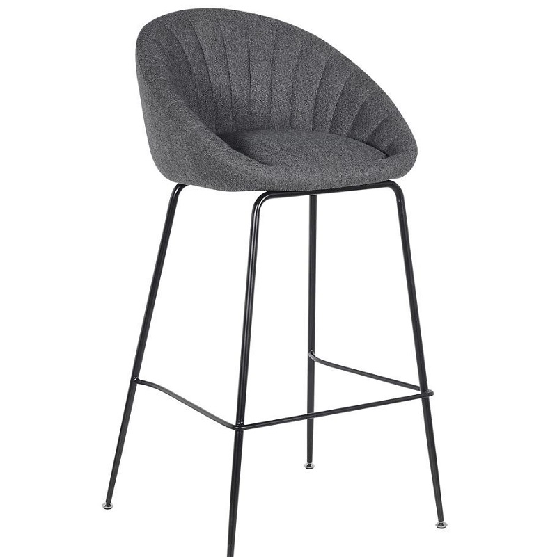 Barkruk Louis design Stof Grijs