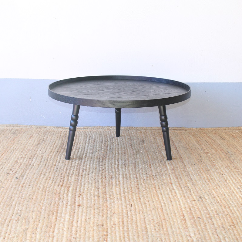 Bijzettafel zwart rond groot