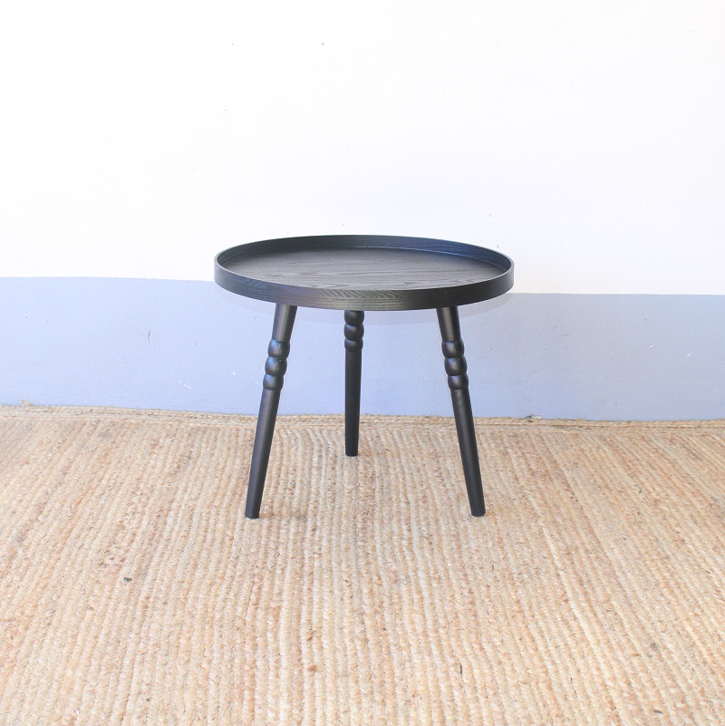 Bijzettafel zwart rond klein