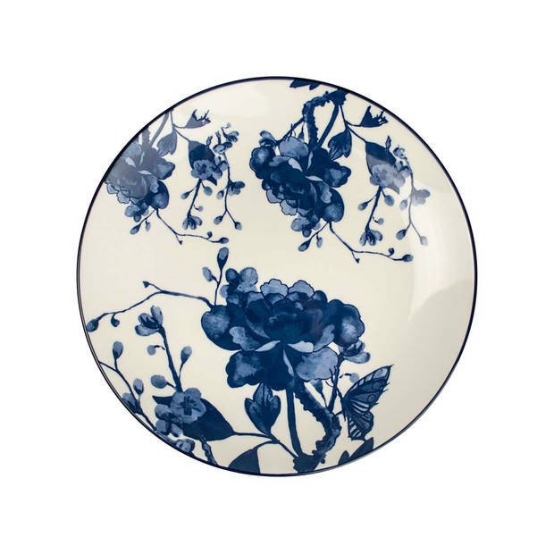 Bord blauw wit ø26 cm - mix and match