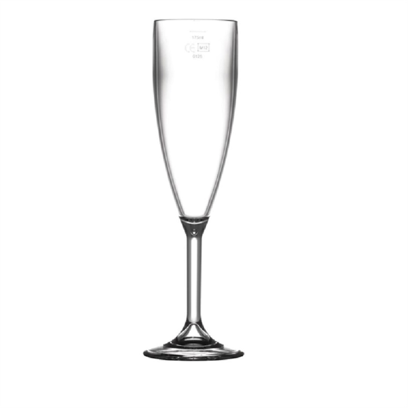 Champagneglas kunststof 20 cl trans.