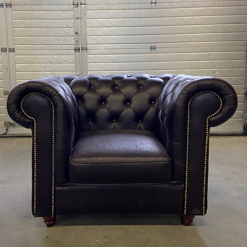 Fauteuil Chesterfield Leder Cognac