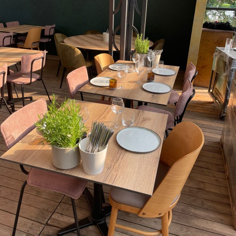 Dinertafel Sunny zwart 120*80 cm eiken