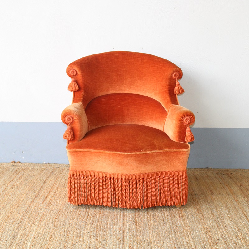Fauteuil Jan Velvet Oranje