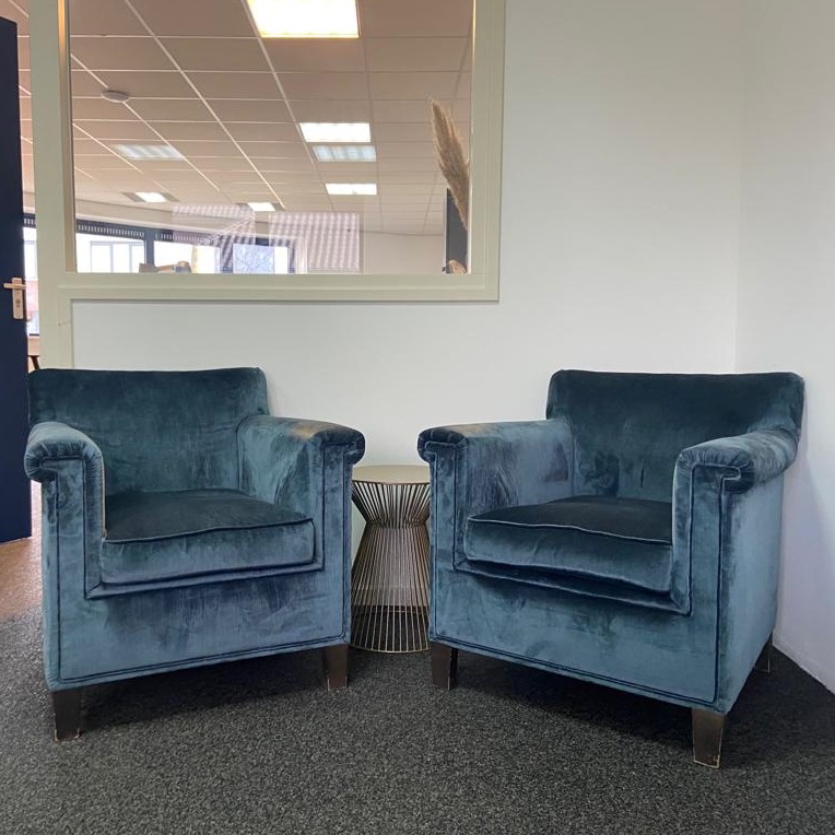 Fauteuil Ron Velvet Blauw