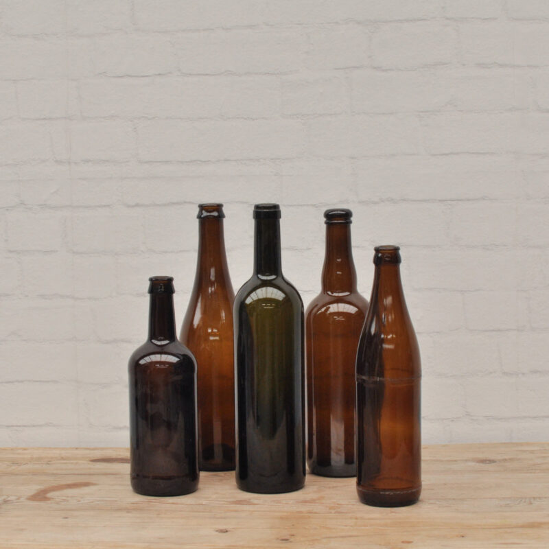 Bierflessen bruin divers