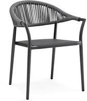 Stoel Geweven Touw Grijs