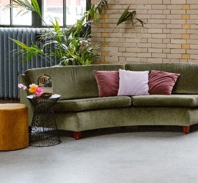 Groene velvet rondzit