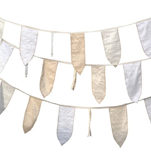 Festivalslinger luxe wit goud