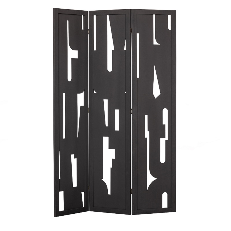 Kamerscherm hout zwart