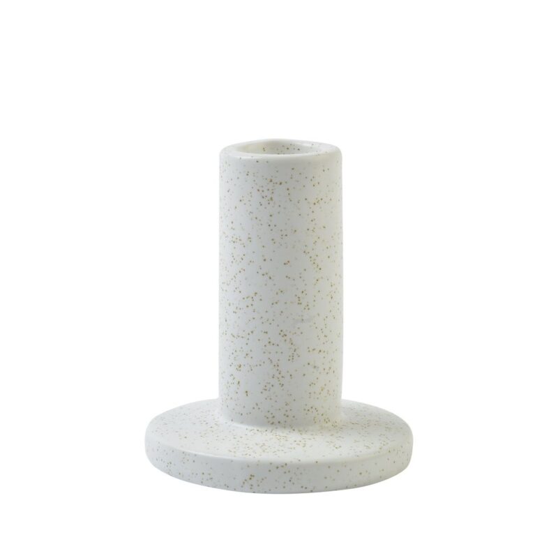 Kandelaar aardewerk wit - groot