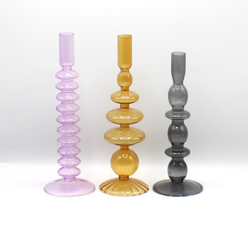 Kandelaar gekleurd glas (diverse kleuren)