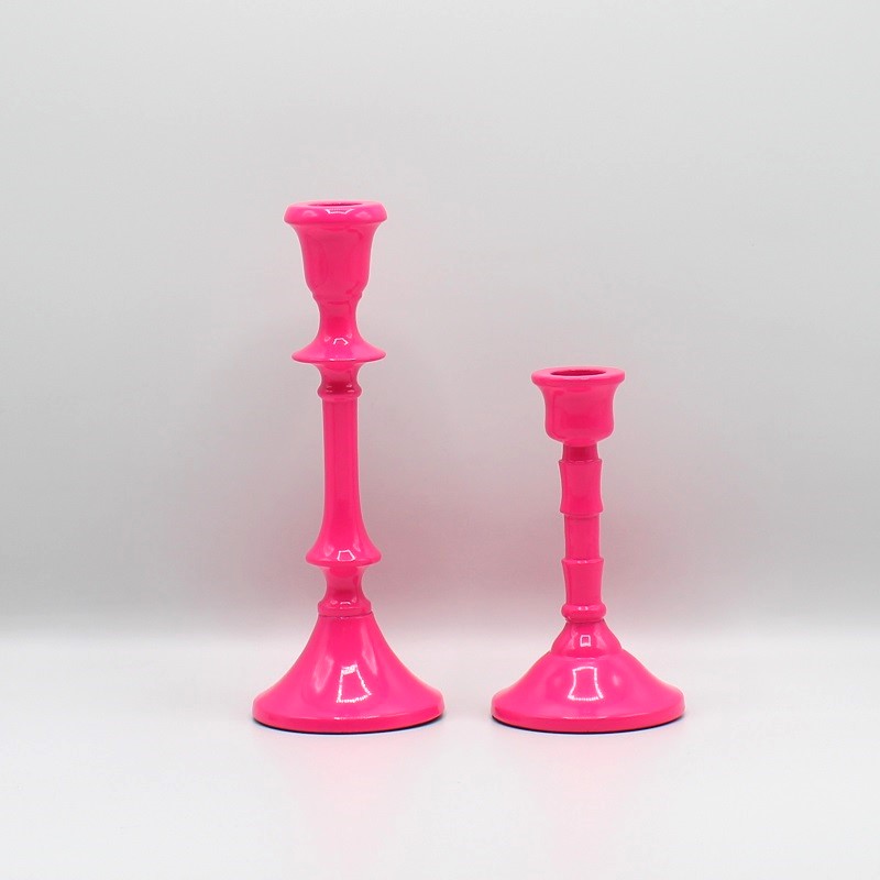 Kandelaar neon roze
