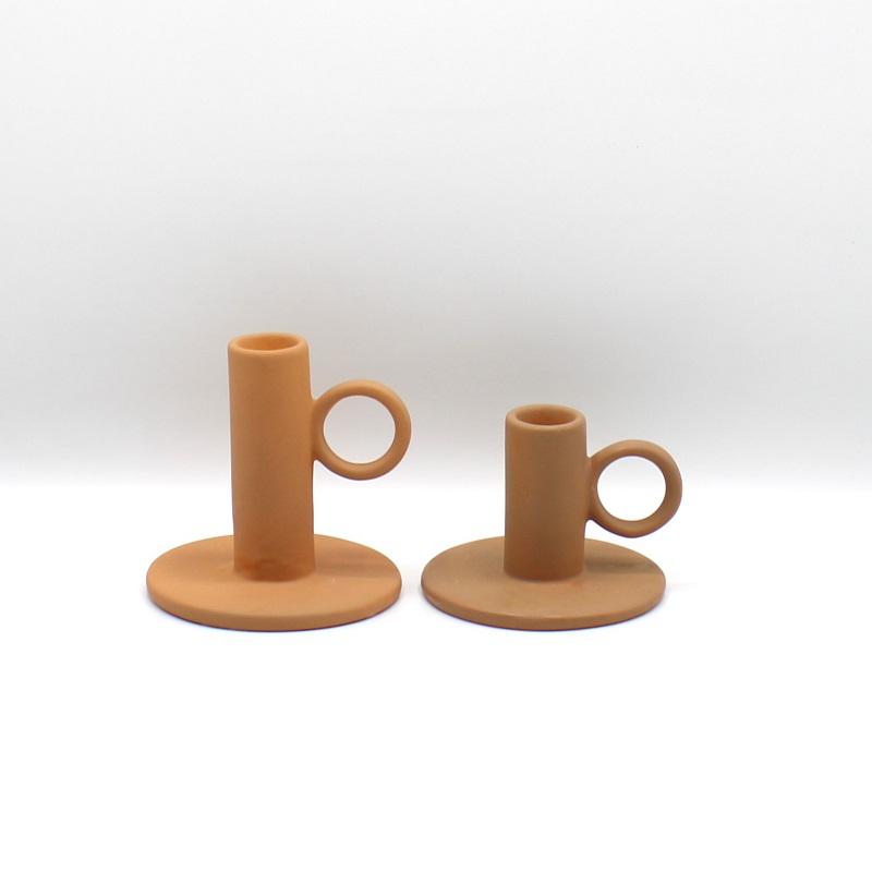 Kandelaar terracotta met oor