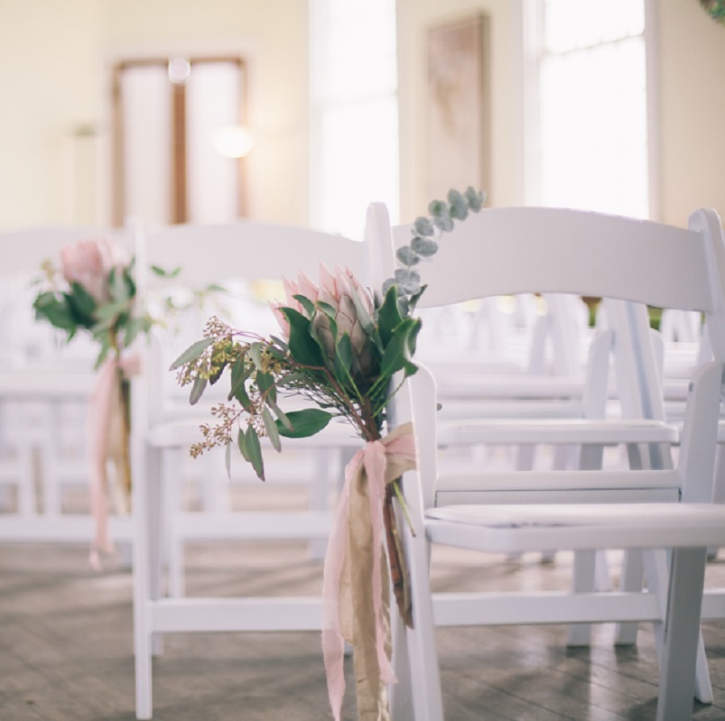 Klapstoel Hout Wit (met geïntegreerd kussen)