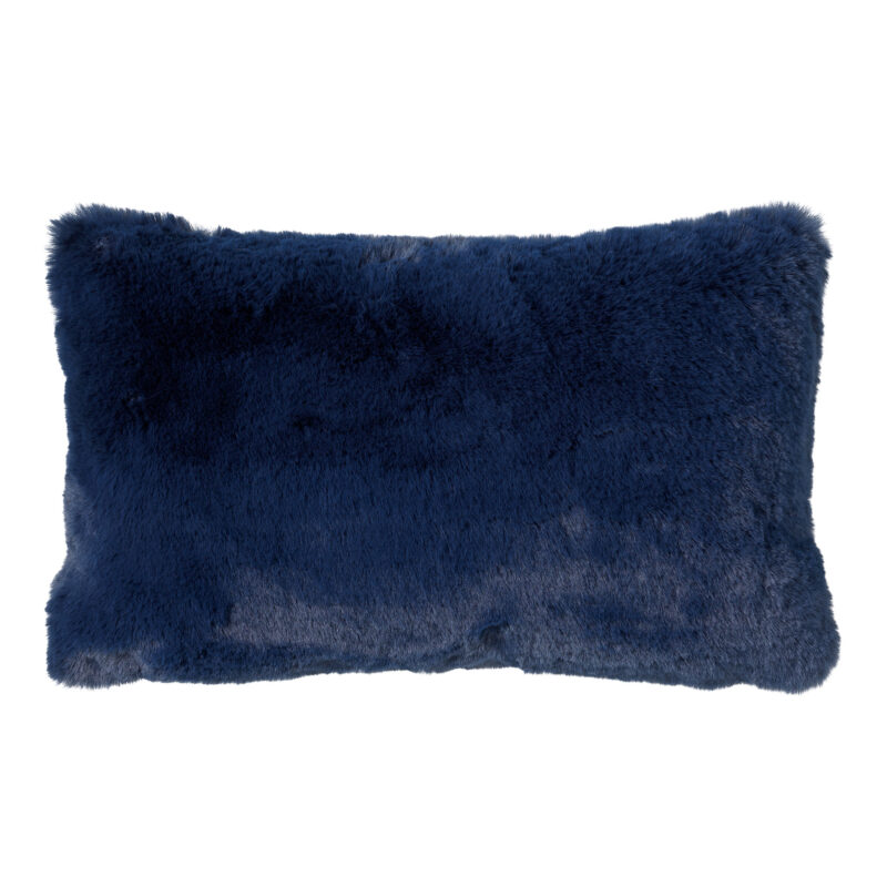 Kussen blauw fluffy lang