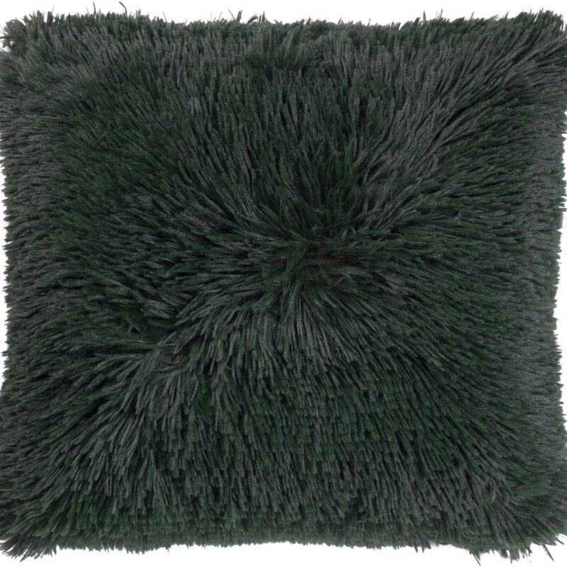Kussen donkergroen fluffy