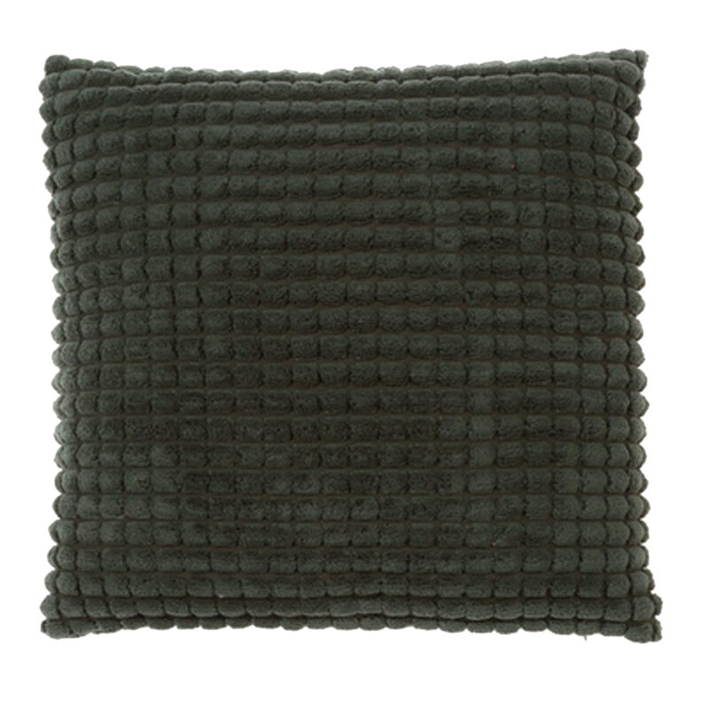 Kussen donkergroen fluweel motief