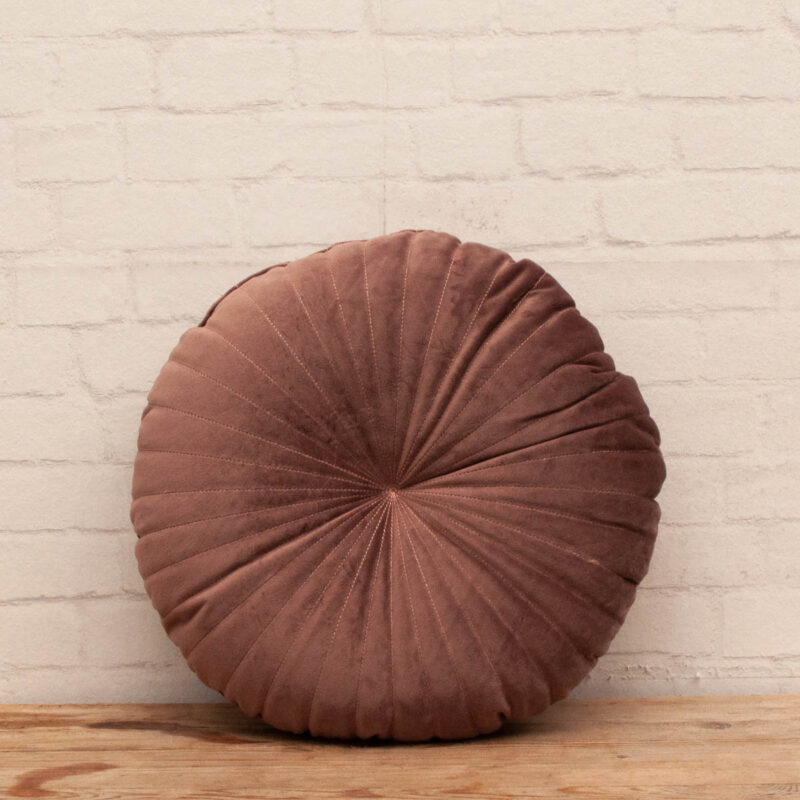 Velvet kussen rond paars