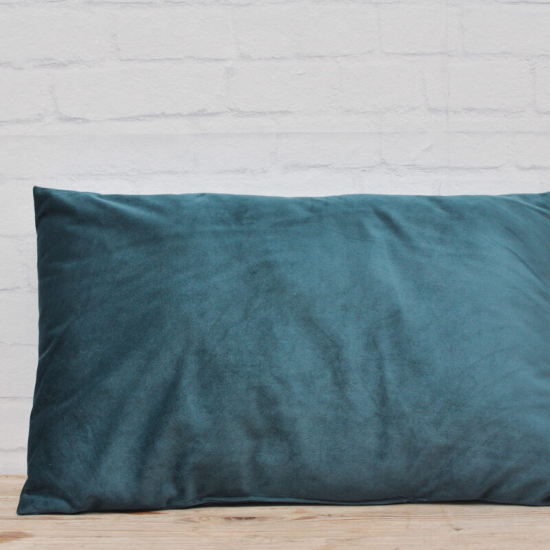 Kussen velvet langwerpig groen