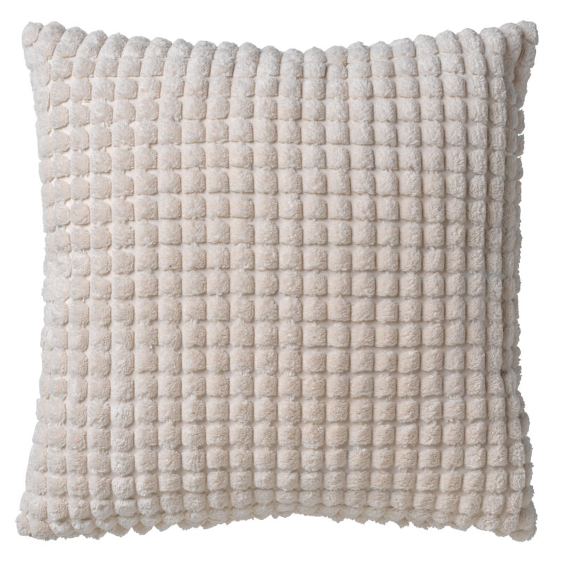 Kussen wit fluweel motief