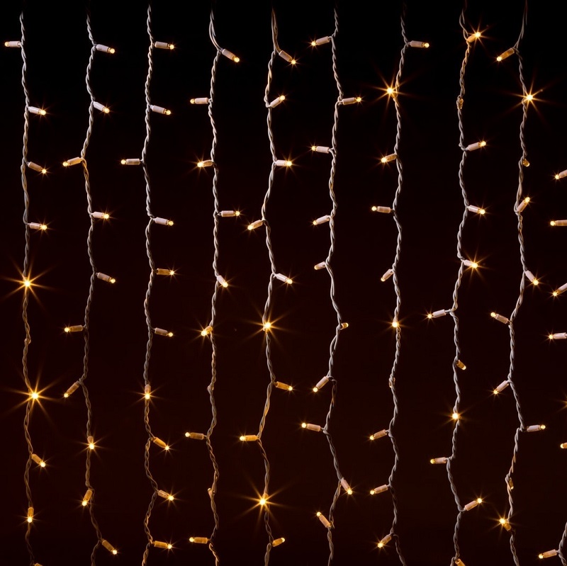 Lichtgordijn warm wit (witte snoer)