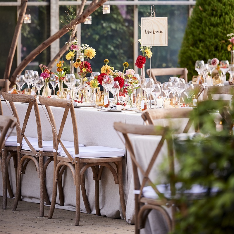 Stoel Crossback Hout met houten zitvlak