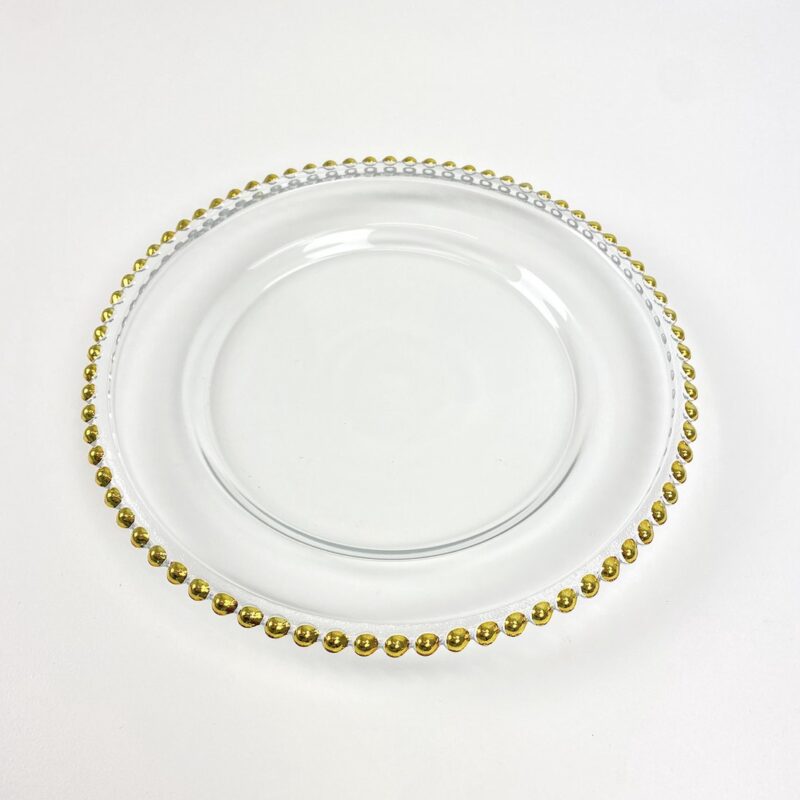 Onderbord glas met gouden rand