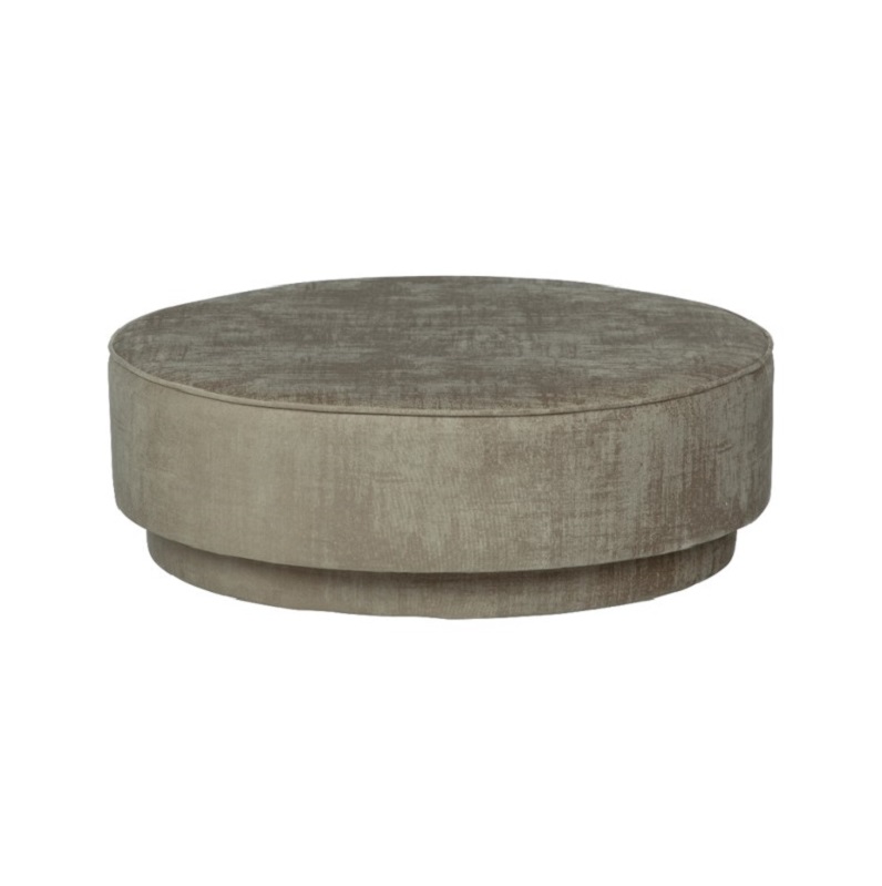 Poef fluweel champagne groot