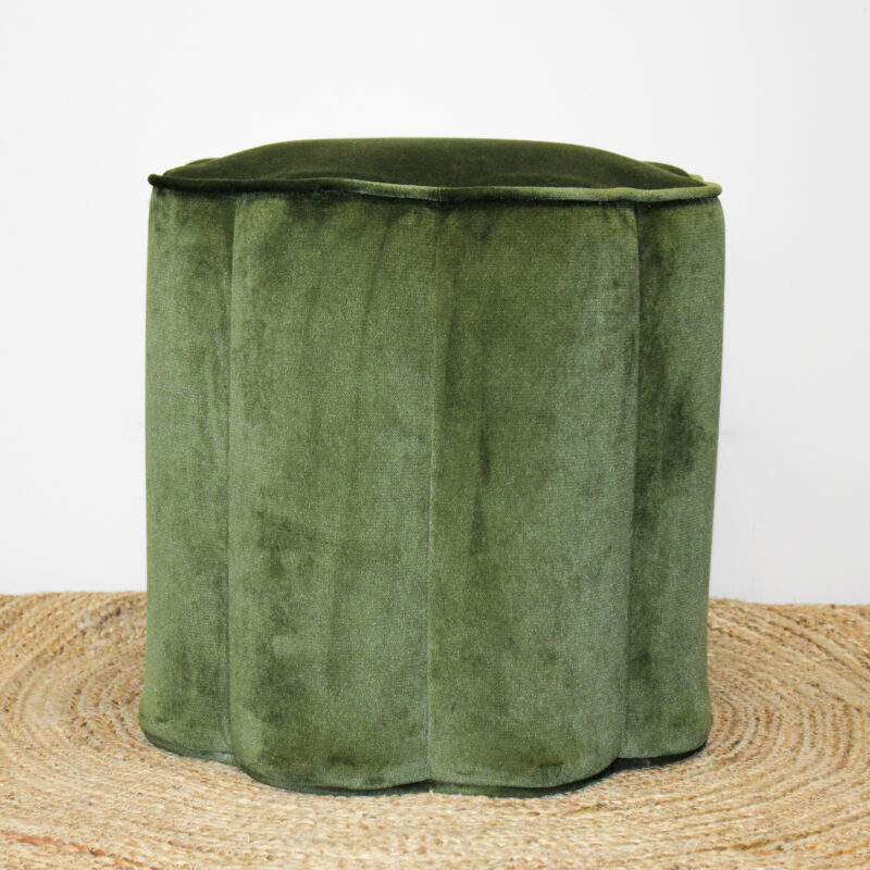 Poef groen bloem