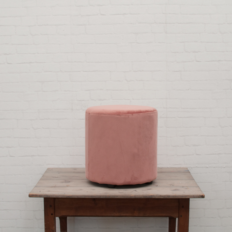 Poef velvet roze 3