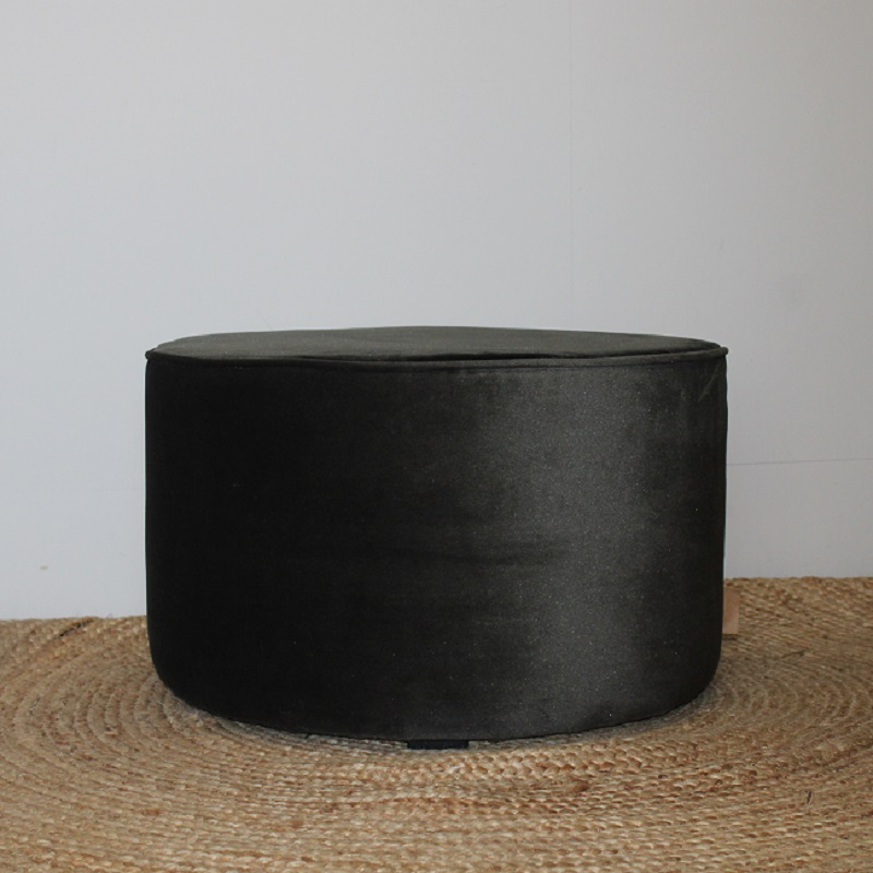 Poef velvet donkergroen groot 2