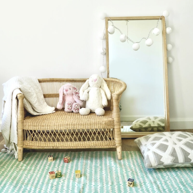 Rotan loveseat kids