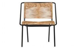 Stoel Wisp Rotan met zwart frame