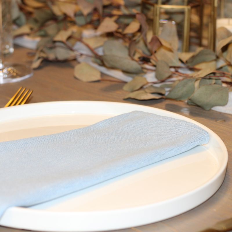 Servet Lichtblauw katoen