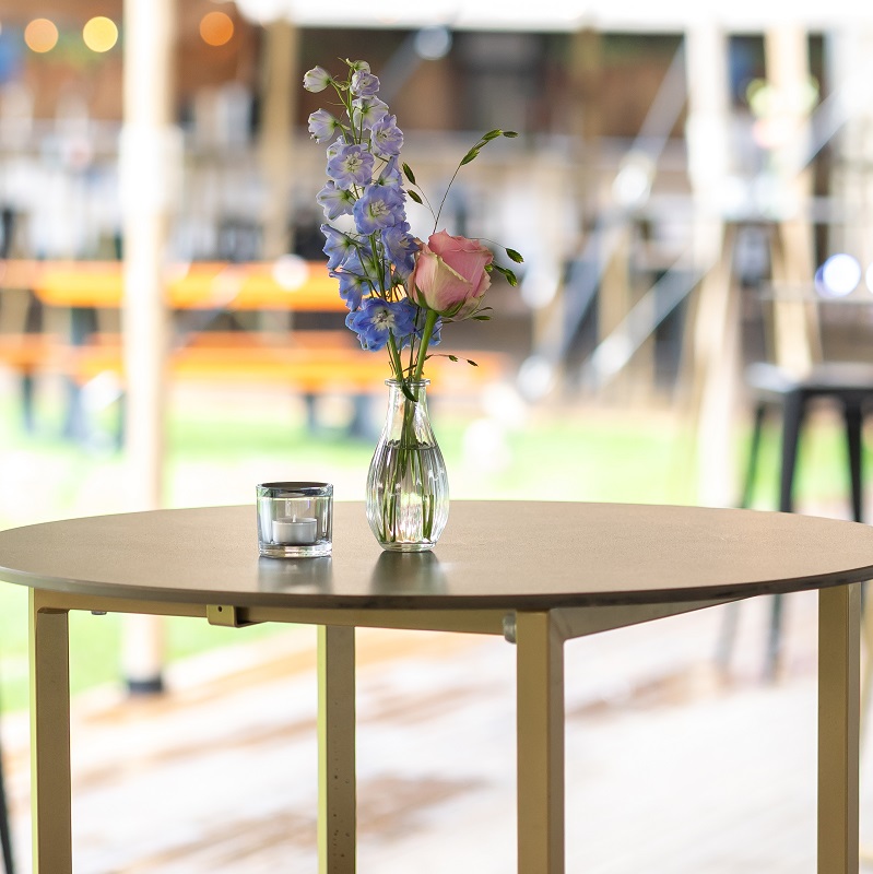 Statafel Esmee goud met zwart