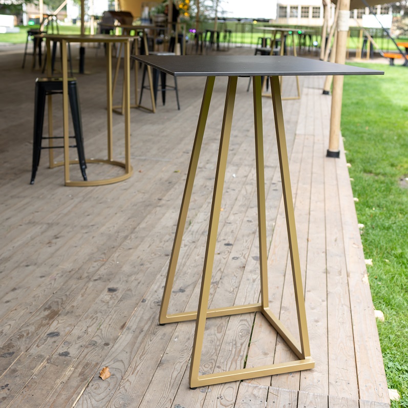 Statafel Kristien goud met zwart