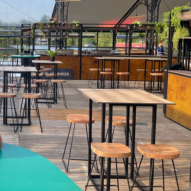 Tafelblad Tribo 80*80 cm HPL eiken