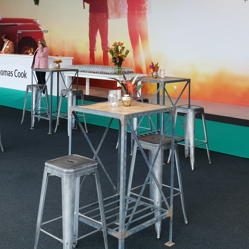 Statafel Highboy gun metaal