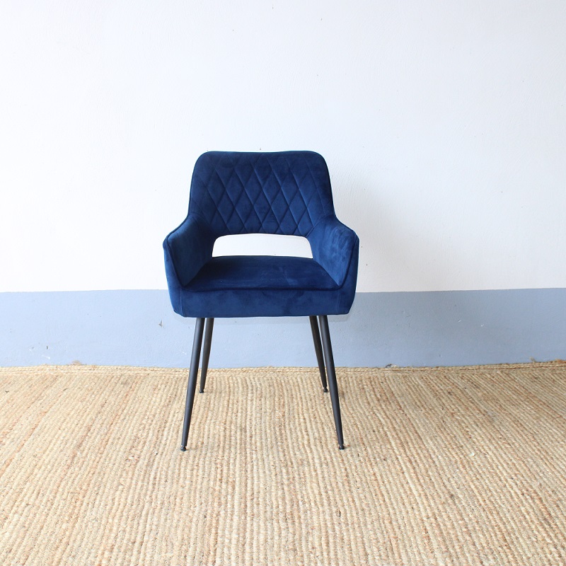 Stoel Mika Velvet Blauw