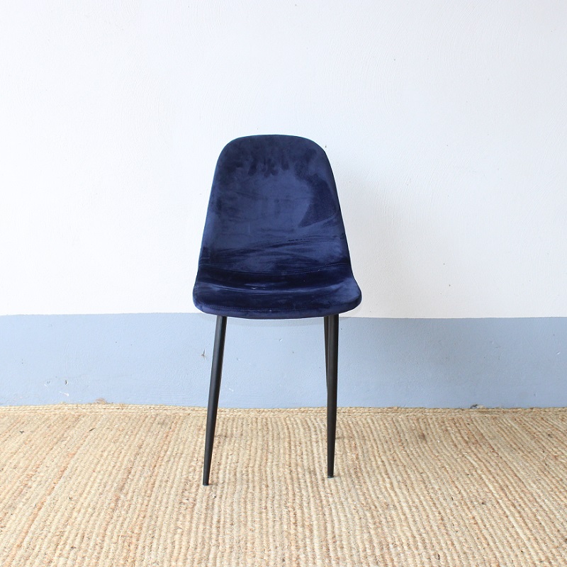 Stoel Max Velvet Blauw