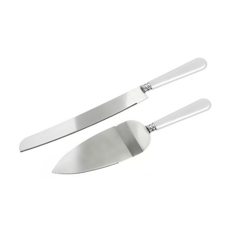 Taartmes en -schep zilver