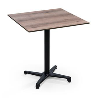 Dinertafel Sunny zwart 80*80 cm eiken (opklapbaar)